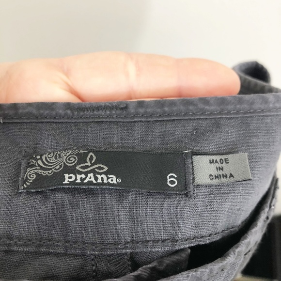 Prana Tie Waist Gray Hiking Pants Size 6 - Picture 2 of 8